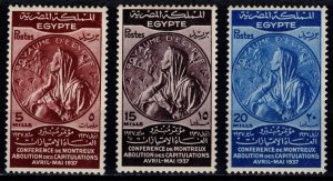 Egypt 1937 Abolition of Capitulations at Montreux Conf., Set [Unused]