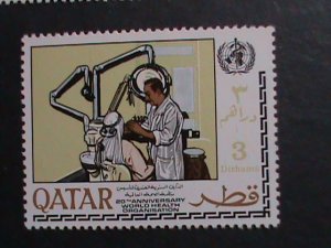 ​QATAR-1968 SC# 134-6  20TH ANNIV:  WORLD HEALTH ORGANIZATION MINT VERY FINE