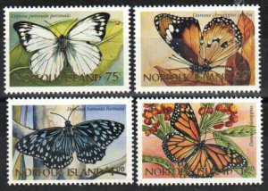 Norfolk Island Stamp 617-620  - Butterflies