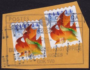 Canada - 2003 - Scott #2008 - 2x used on piece - LAC DES AIGLES pmk