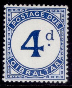 GIBRALTAR QEII SG D3, 4d blue, NH MINT.