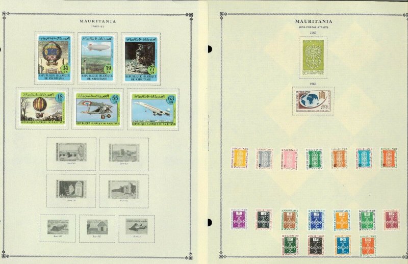 Mauritani 1941-1990 M & CTO Hinged on Scott International Pages Rhtough 1995