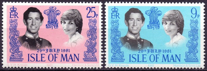 Isle Of Man. 1981. 194-95. princess Diana. MNH.