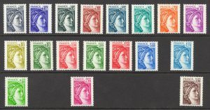 France Sc# 1560-1577 MNH 1977-1978 Sabine, after David