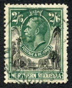 Northern Rhodesia SG12 2/6 Black and green Cat 18 pounds
