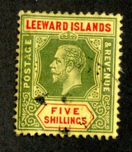 1914  Leeward Sc.#57 used ( 1014 BCX2 )