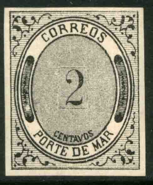 MEXICO JX9, 2¢ PORTE DE MAR. MINT, NH. VF.