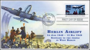 AO-3211-2, 1998, Berlin Airlift,  FDC, Add-on Cachet, SC 3211