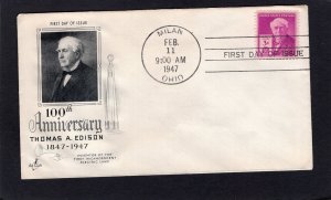 945 Edison, FDC Art Craft cachet