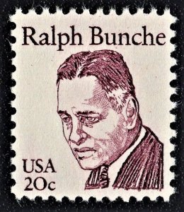 US 1860 MNH VF 20 Cent Ralph Bunche Diplomat Overall Tagging