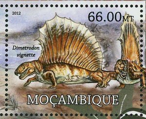 Reptiles Stamp Desmatosuchus Dimetrodon Vignette Erythrosuchus S/S MNH #5836-583