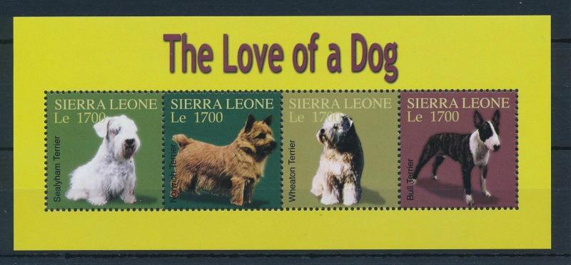 [28438] Sierra Leone 2004 Animals Dogs Terriers MNH Sheet