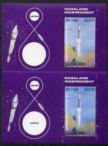 Nagaland 1969 The Moon programme 1ch25 m/sheet x 2, both ...