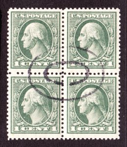 US 536 1c Washington Used Block of 4 VF+ SCV $175