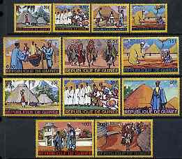 Guinea - Conakry 1968 Regional Costumes set of 12 unmount...