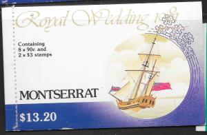 Montserrat #465a & 468a Royal Wedding Booklet (MLH) CV $7.00