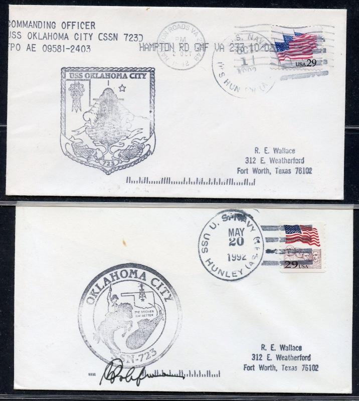 UNITED STATES USS OKLAHOMA CITY LOT OF 7 ALL DIFFERENT COVERS 1978-1992 (26)