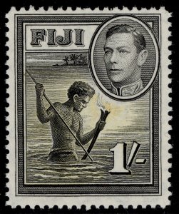 FIJI GVI SG262, 1s black & yellow, NH MINT.