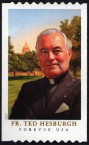 SC#5242 (49¢) Father Theodore Hesburgh Coil Single (2017) SA
