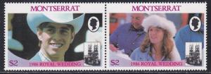 Montserrat # 616, Royal Wedding of 1986, NH