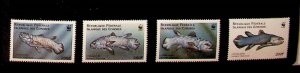 COMORO ISL. Sc 833a-d NH ISSUE OF 1998 - SEA LIFE - Sc$11.50 - (AS24)