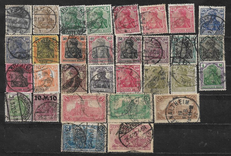 COLLECTION LOT OF 31 GERMANY  GERMANIA 1902+  CLEARANCE CV+ $ 50