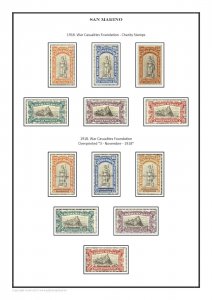 San Marino 1877 - 2021 PDF (DIGITAL) STAMP ALBUM PAGES 