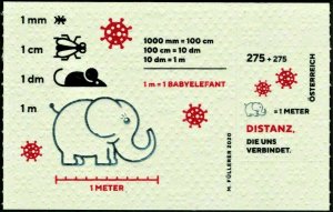 2020 Austria Corona Pandemic, Elephants, Toilet Paper Stamp Souvenir Sheet MNH