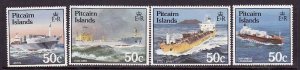 Pitcairn-Sc#258-61- id9- unused NH set-Ships-1985-please note that there is