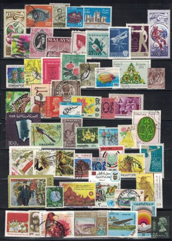 ASIA - 180 different, used & mint + Min. sheets. Wide range -1950 to 2018