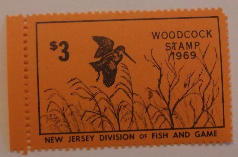 United States Revenue New Jersey Woodcock Hunting 1969 MNH