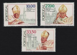 Portugal Pope John Paul II Papal Visit 3v 1982 MNH SG#1881-1883