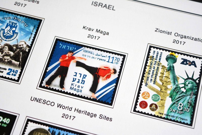 COLOR PRINTED ISRAEL 2011-2020 STAMP ALBUM  PAGES (70 illustrated pages)