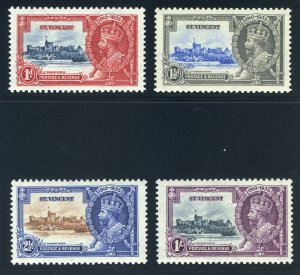 St Vincent 1935 KGV Silver Jubilee set complete MNH. SG 142-145. Sc 134-137.