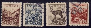 Slovakia, 1940-43, Mountain Landscapes, sc#46-49, used