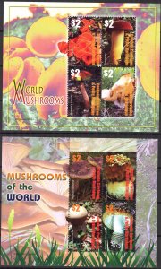 Grenada Carriacou & Petite Martinique 2007 Mushrooms 2 Sheets MNH