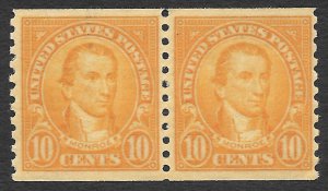 Doyle's_Stamps: VF MNH Coil Pair Scott #603** of 1924