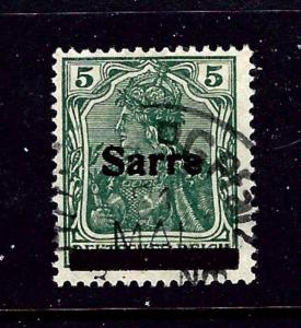 Saar 4 Used 1920 Overprint