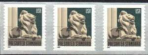 US Stamp #3447a MNH - NY Library Lion Coil Strip of 3