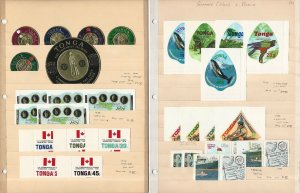 Tonga Stamp Collection on 45 Scott International Pages, 1886-1992, JFZ