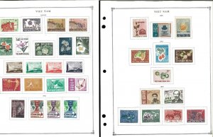 Viet Nam 1951-1975 Mint(mostly) & Hinged on 21 Scott  International Pages.