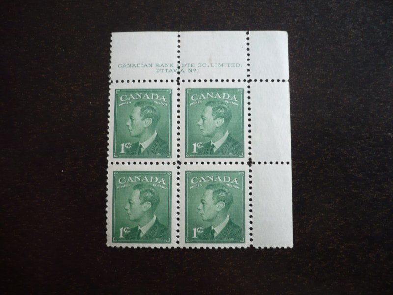 Stamps - Canada - Scott# 284 - Mint Never Hinged Plate Block #1