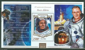 NIGER  2015  85th  BIRTH  ANNIVERSARY OF BUZZ ALDRIN  S/SHEET MINT NH