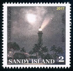 SANDY ISLAND - 2017 - Sombrero Island Lighthouse - Perf 1v - M N H-Private Issue