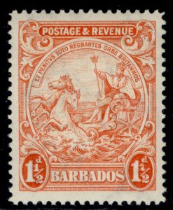 BARBADOS GV SG231d, 1½d orange, LH MINT. Cat £15. PERF 14