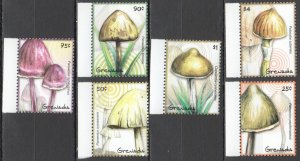 L0159 Grenada Flora Nature Mushrooms 1Set Mnh