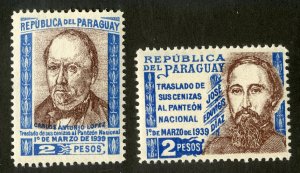 PARAGUAY 349-50 MH SCV $1.80 BIN $.75