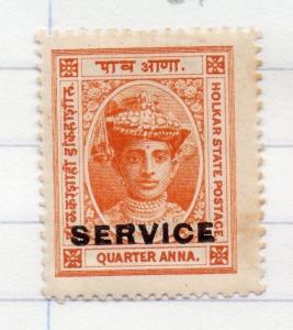 Indore Indian States 1904-06 Early Issue Fine Mint Hinged 1/4a. Optd 207685