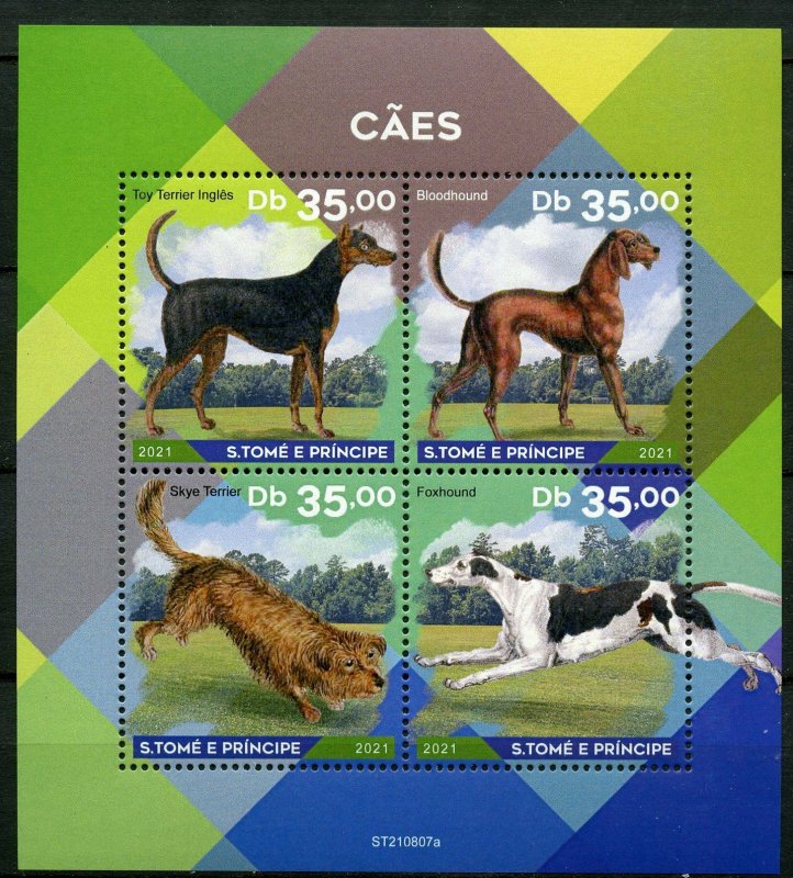 SAO TOME 2021 DOGS  SHEET MINT NEVER HINGED 