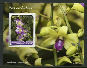 NIGER 2019 ORCHIDS  SOUVENIR SHEET  MINT NEVER HINGED